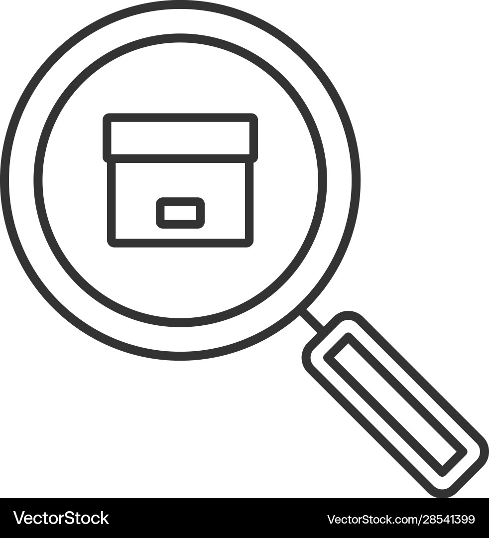 Parcel tracking service linear icon Royalty Free Vector