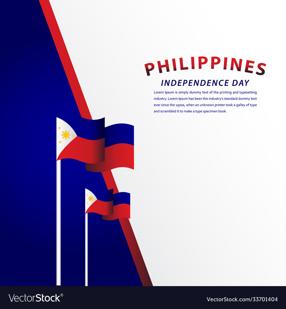 Happy philippines independence day celebration Vector Image