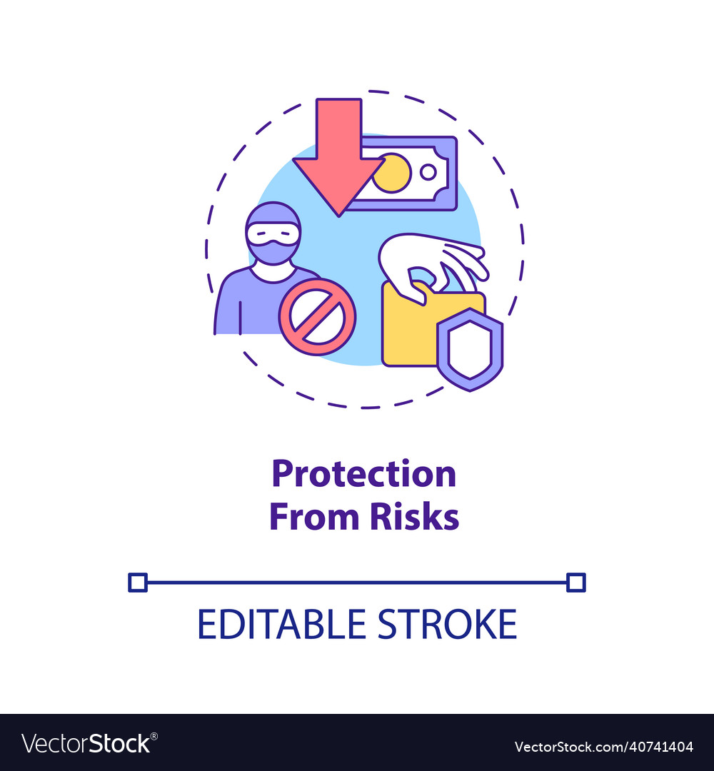 Protection from risks concept icon Royalty Free Vector Image