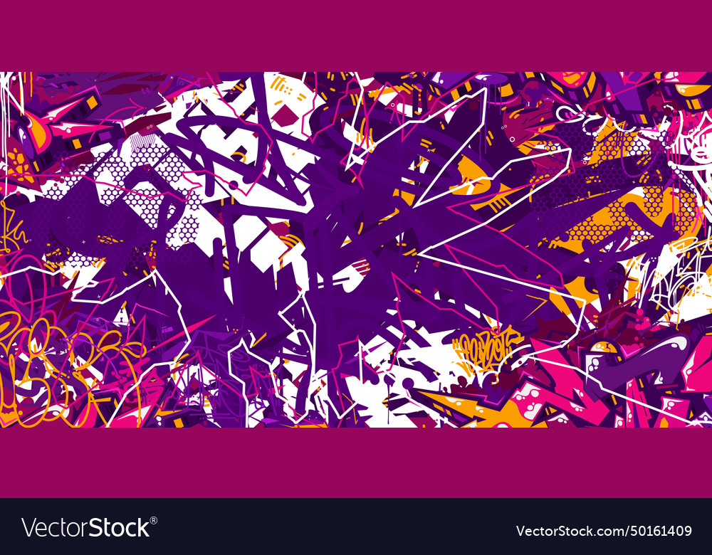 Bright abstract hip hop street art graffiti style Vector Image