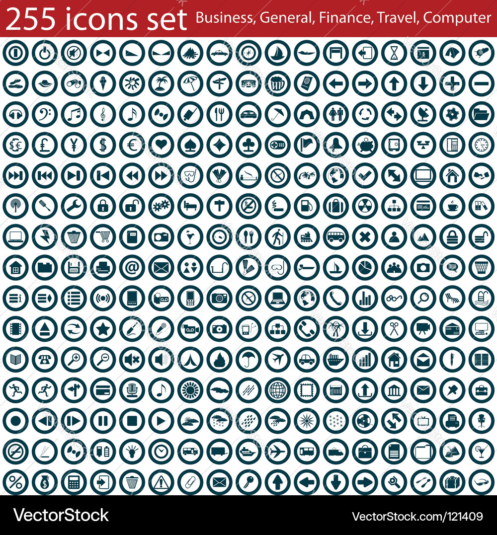 Icons set Royalty Free Vector Image - VectorStock