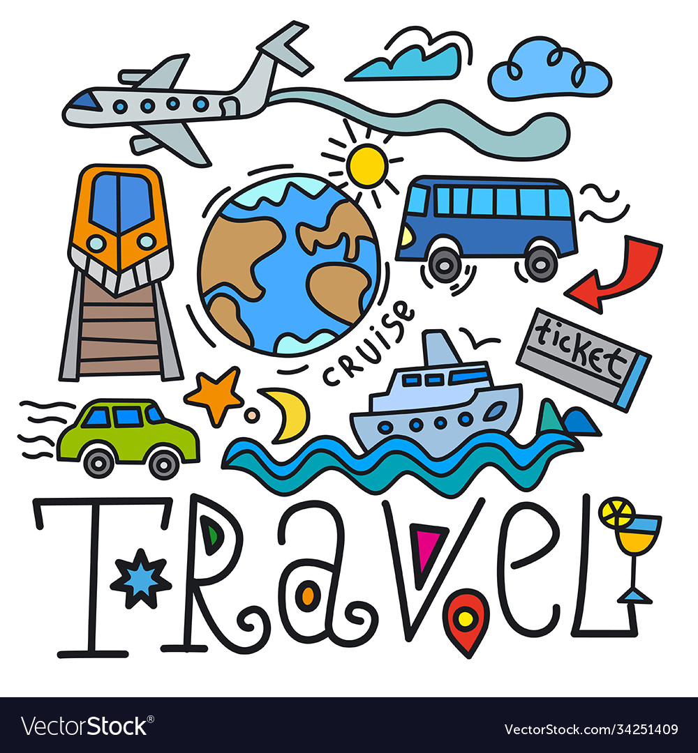 Travel signboard Royalty Free Vector Image - VectorStock