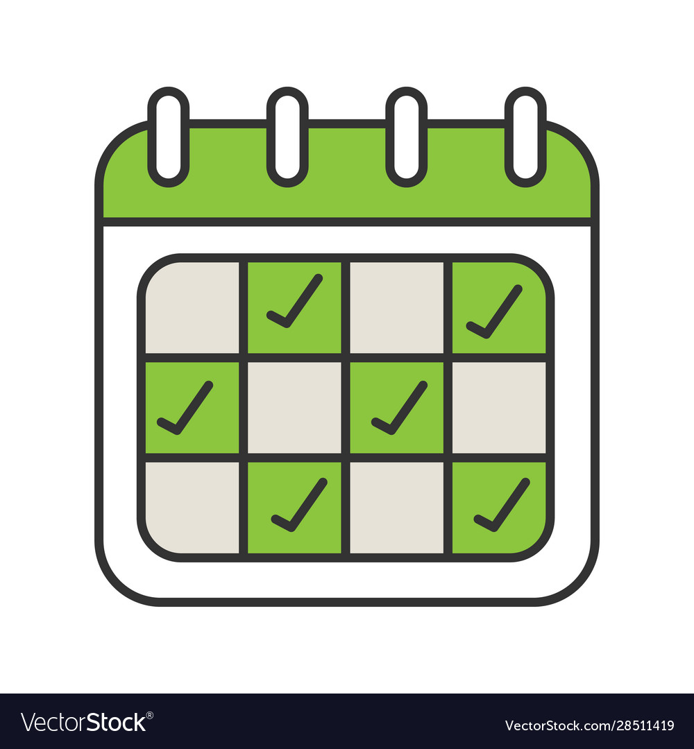Calendar color icon Royalty Free Vector Image - VectorStock