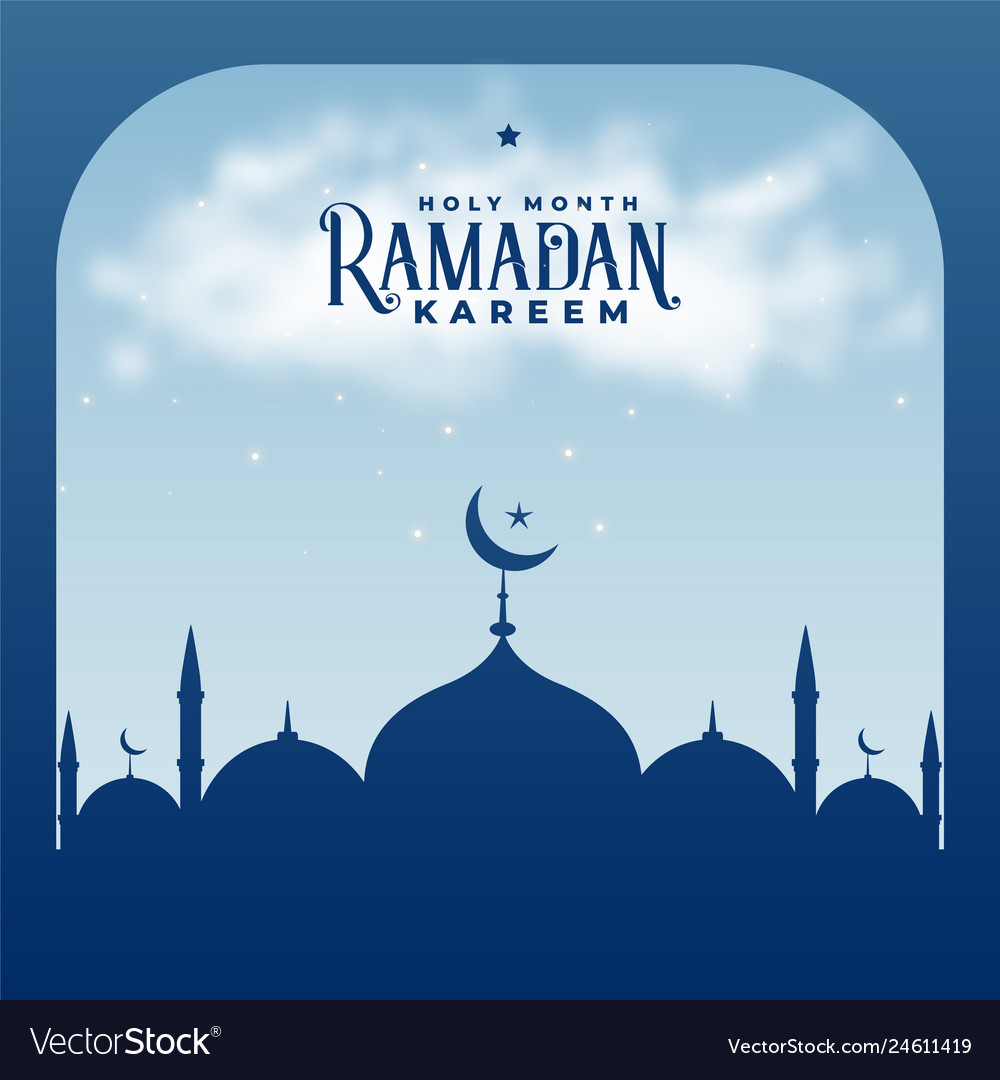 Ramadan kareem season islamic mosque background Vector Image