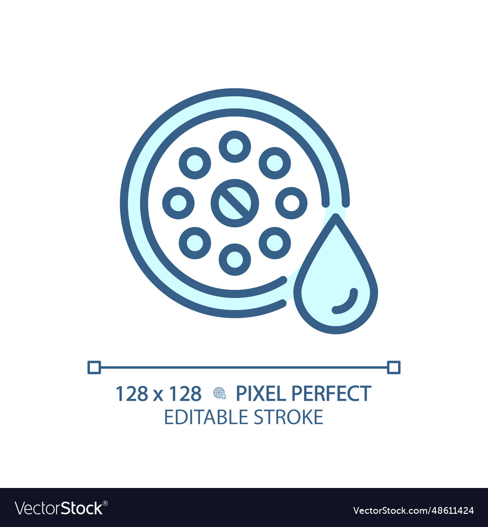 2d customizable thin linear blue drain icon Vector Image