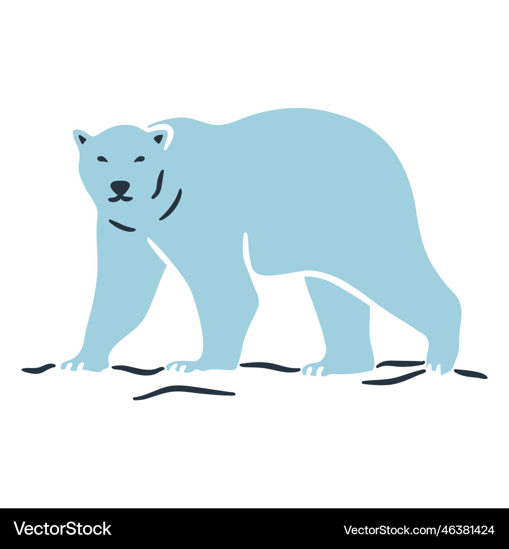 Blue bear Royalty Free Vector Image - VectorStock