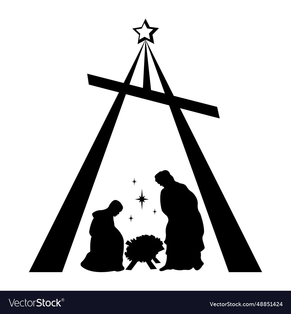 Christmas nativity scene21 Royalty Free Vector Image