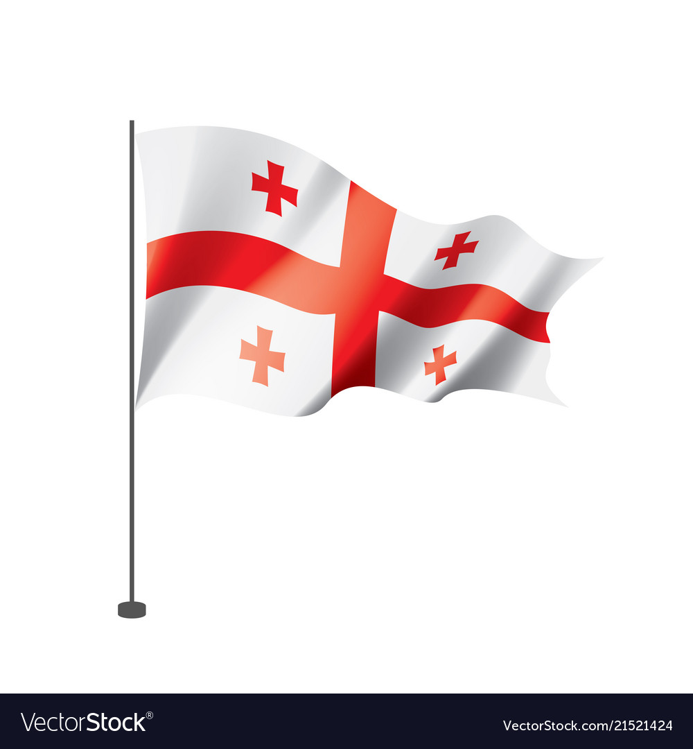 Georgia flag on a white Royalty Free Vector Image