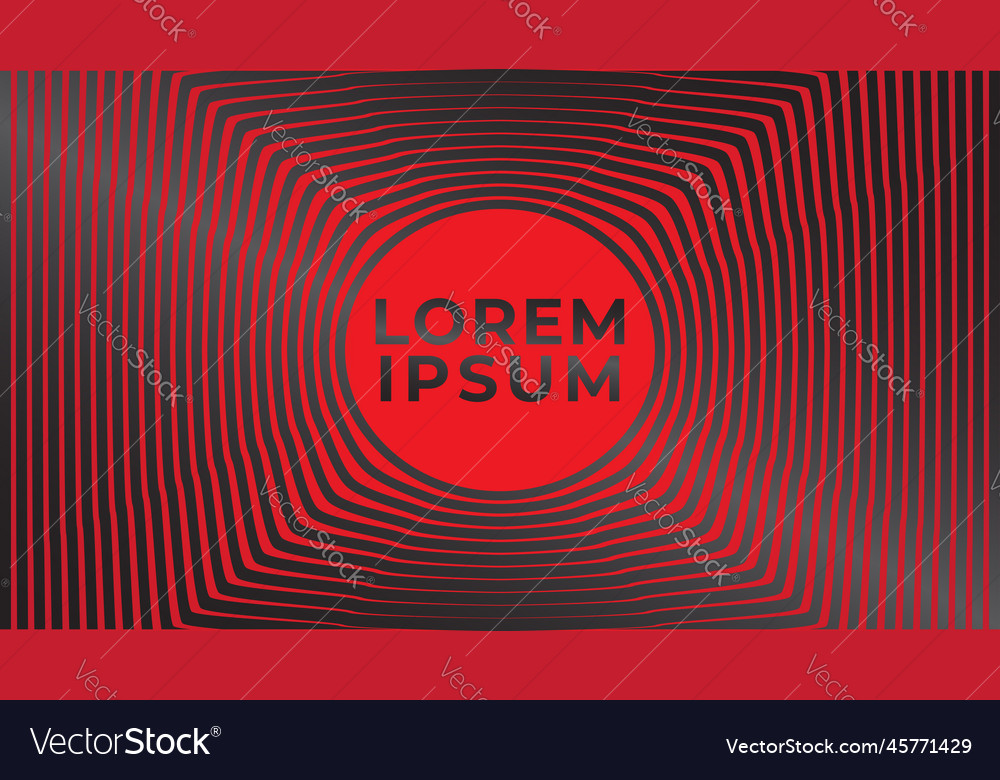 Circular red stripe line abstract background Vector Image