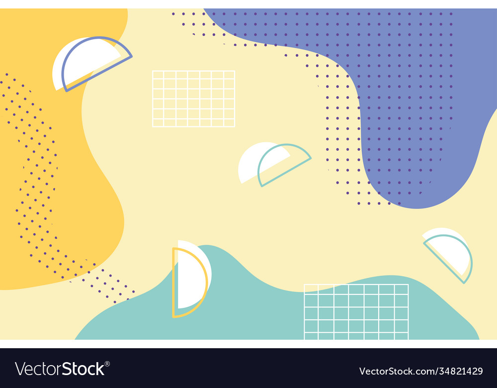 Memphis forms fashion 80s 90s style abstract Vector Image