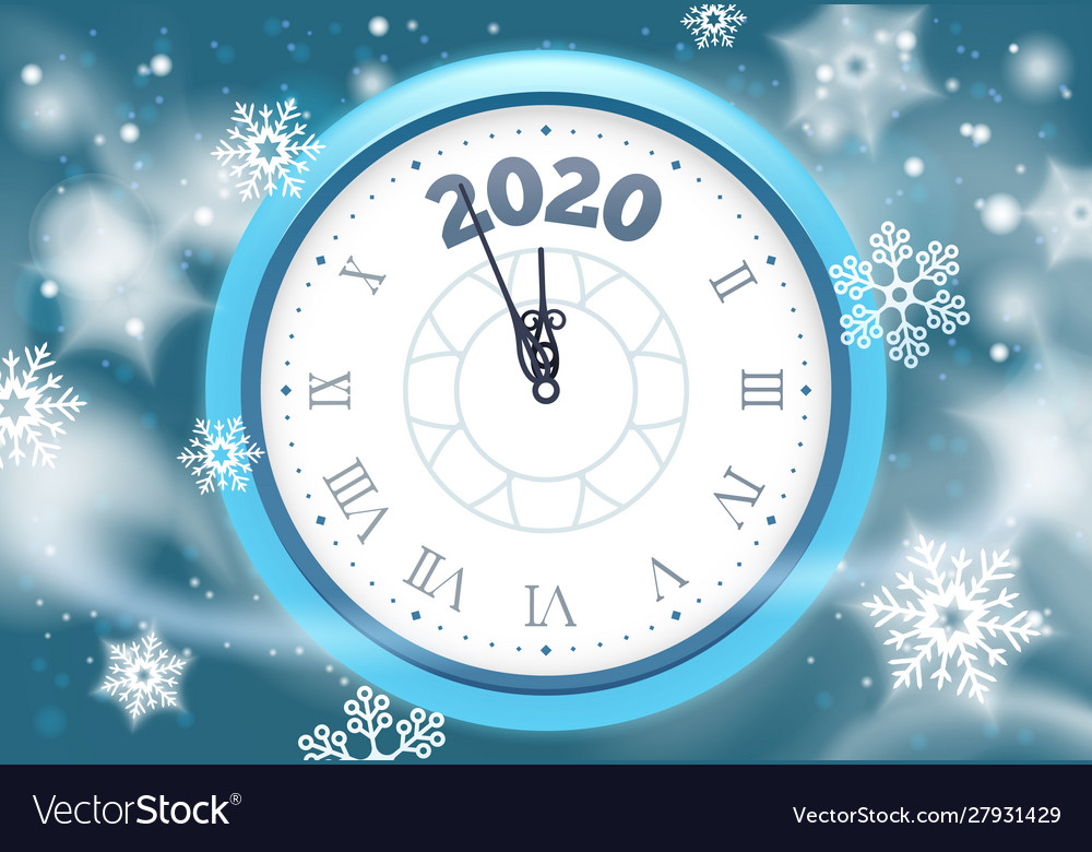 New 2020 year snow poster winter holidays Vector Image