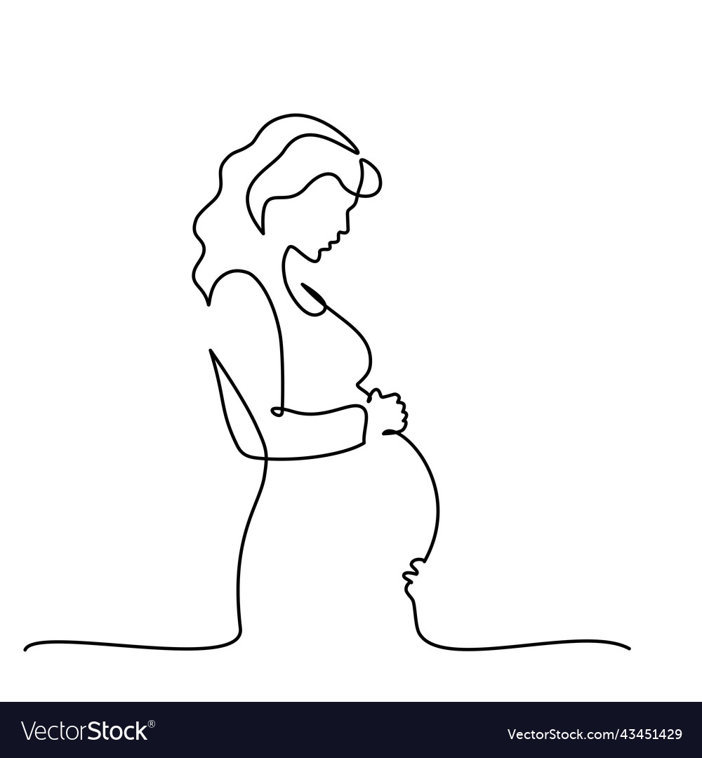 Pregnant woman international mothers day Vector Image