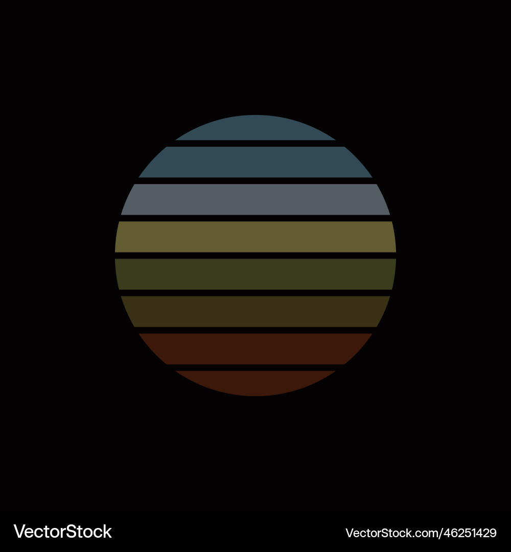 Retro sunset Royalty Free Vector Image - VectorStock