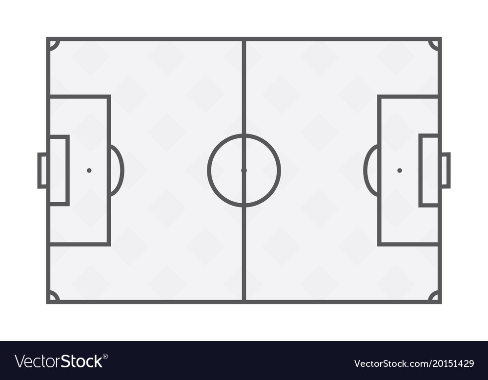 Football Field Line Drawing   Soccer Field Lines On White Background Vector 20151429 