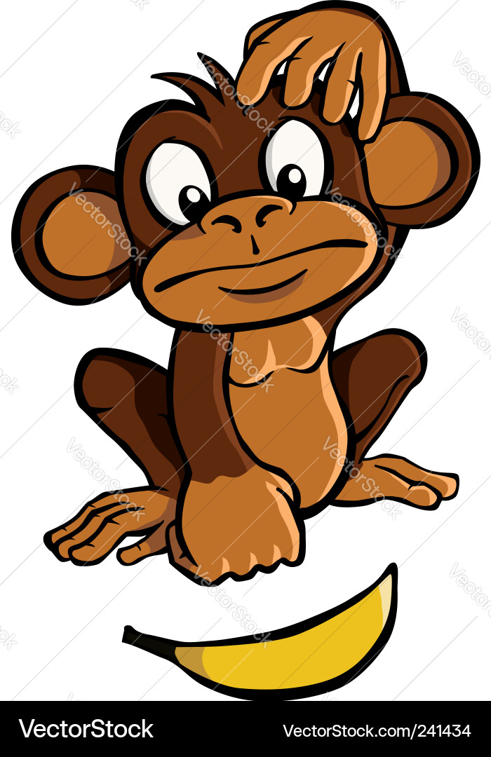 Cartoon monkey Royalty Free Vector Image - VectorStock