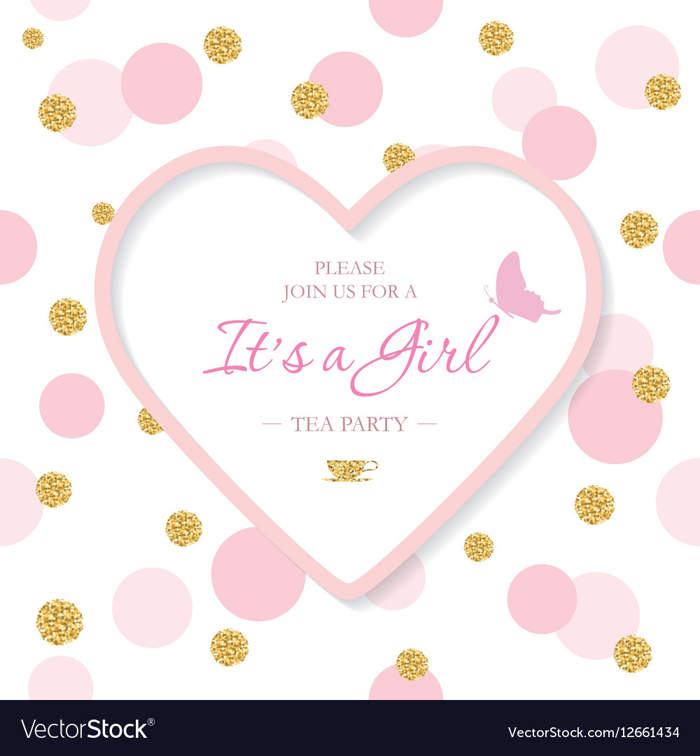 Cute baby girl scrapbook set stickers notes Vector Image