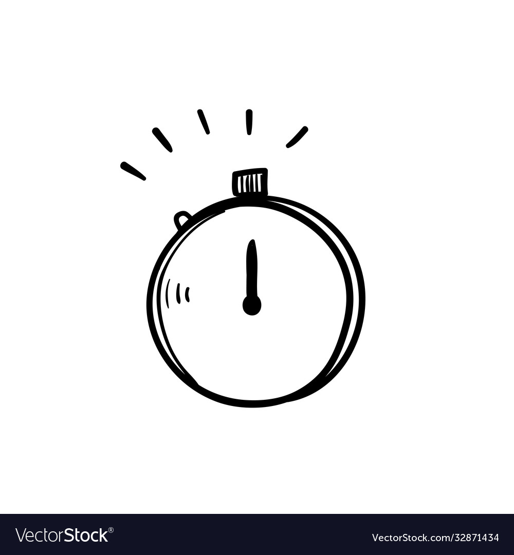 Use up time limit on stopwatch stop Royalty Free Vector