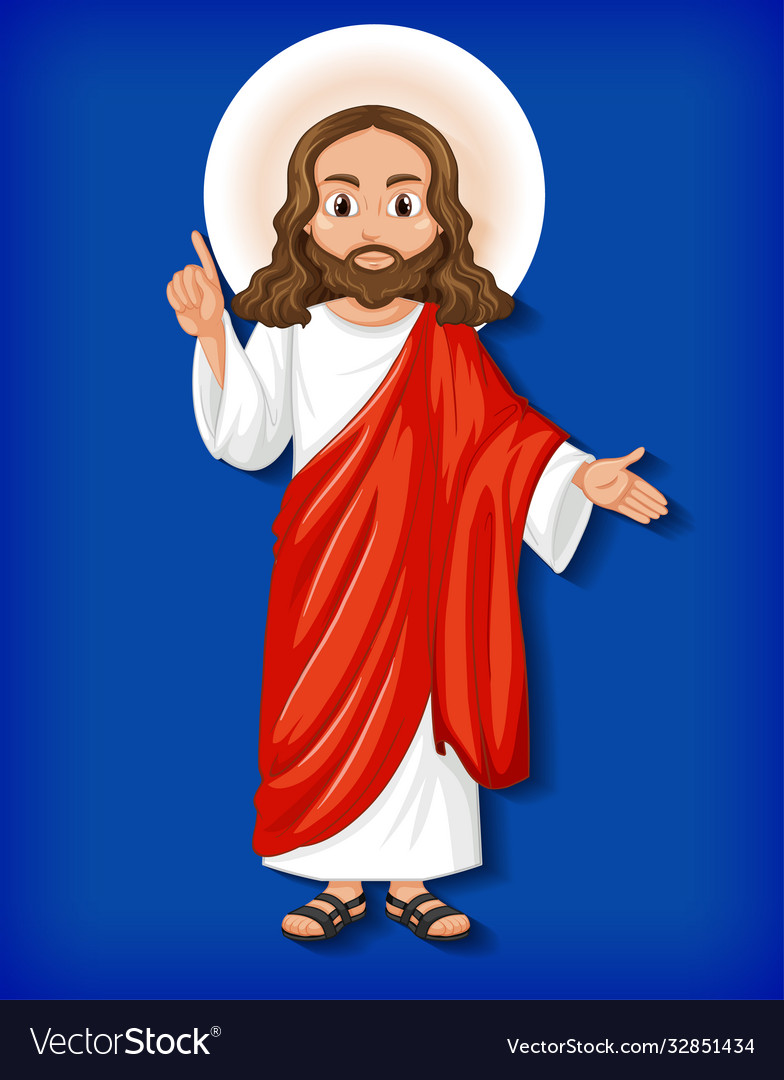 Isolated jesus cartoon character Royalty Free Vector Image