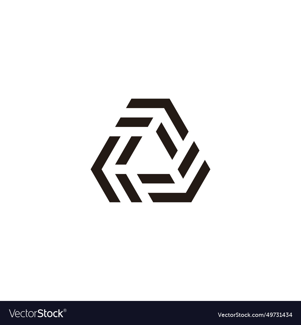 Triangle modern o geometric symbol simple logo Vector Image