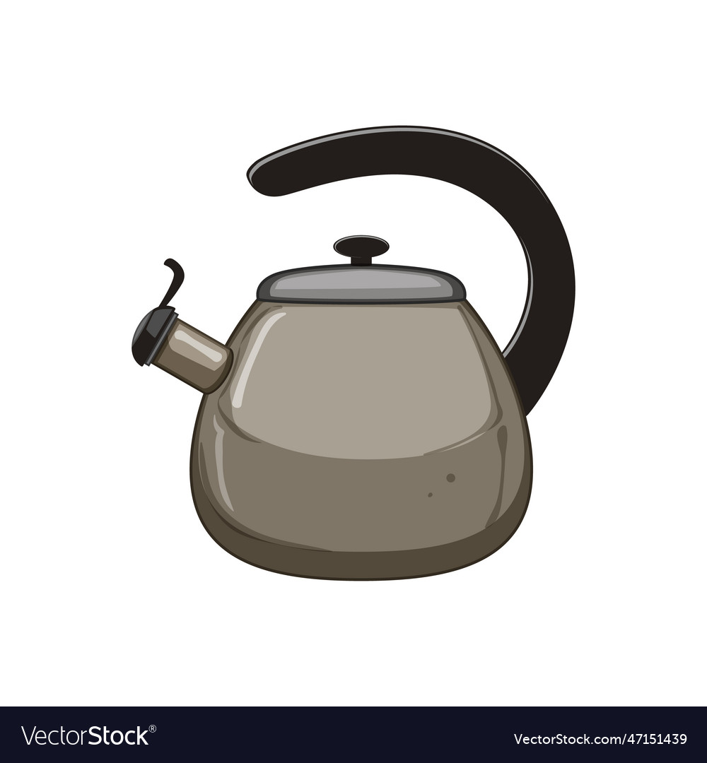 Appliance kettle kitchen cartoon Royalty Free Vector Image