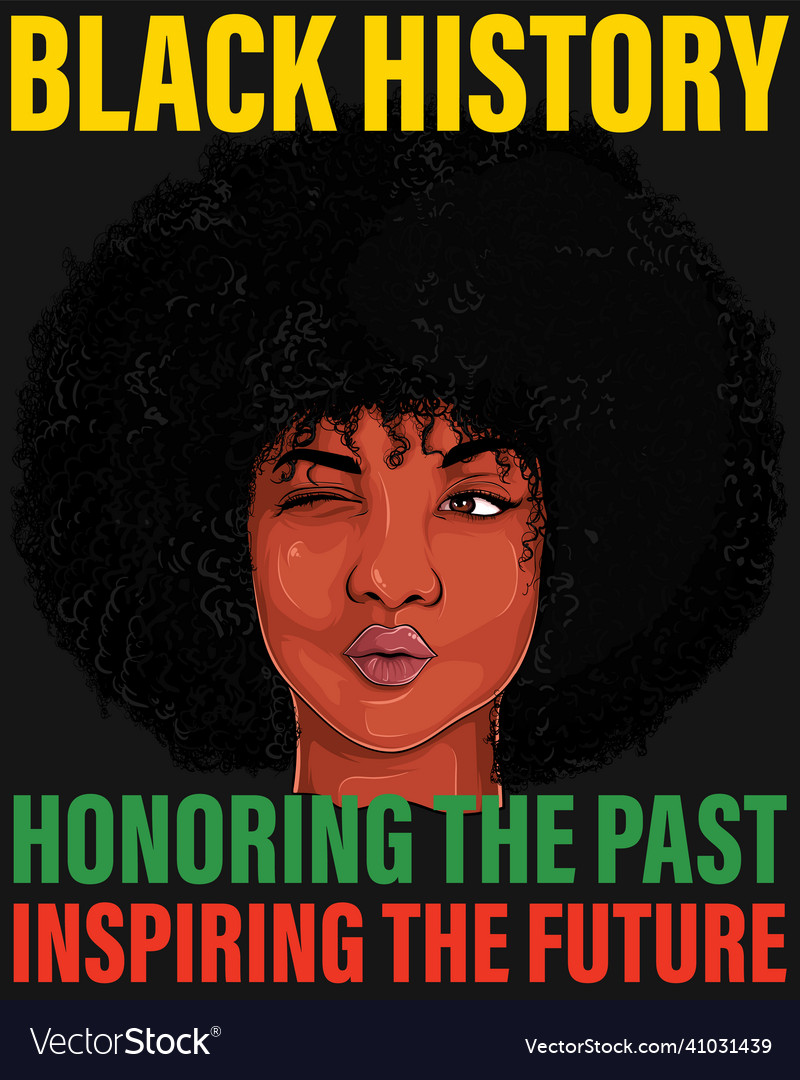 Honoring the past black history vector image Honoring the past black history