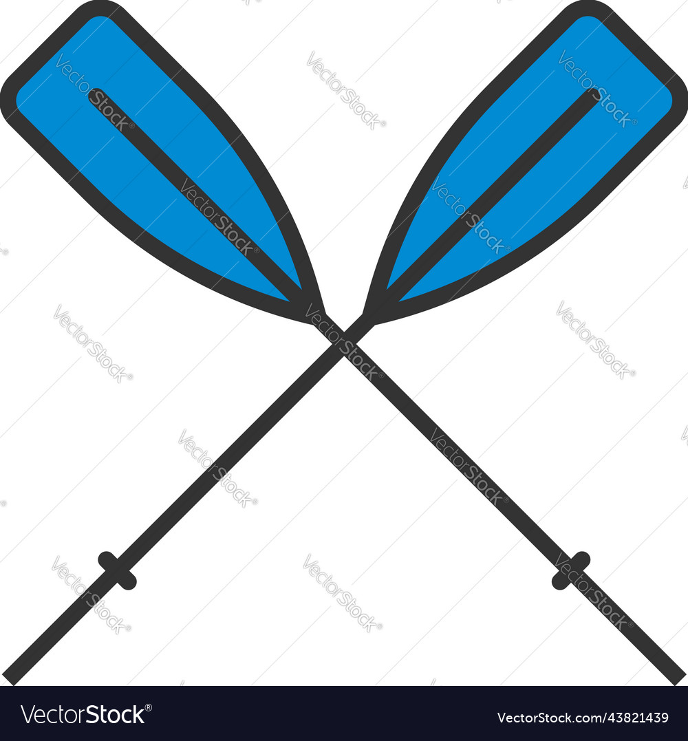 Icon of boat oars Royalty Free Vector Image - VectorStock