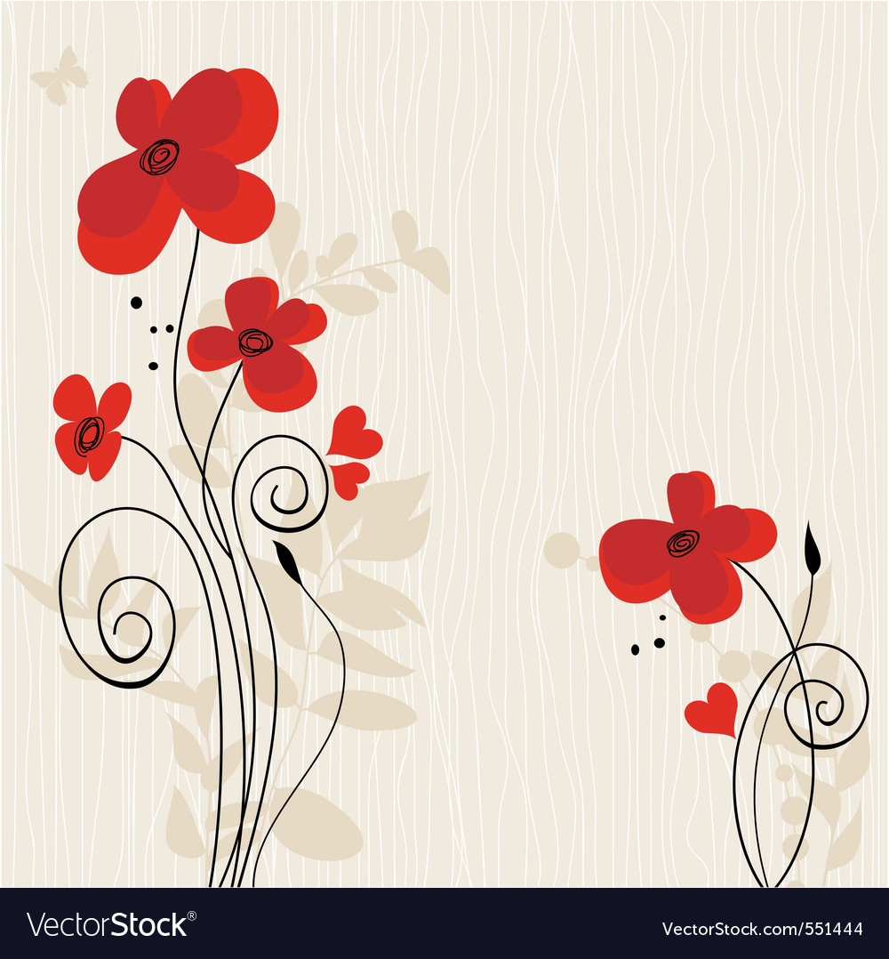 Romantic floral background Royalty Free Vector Image