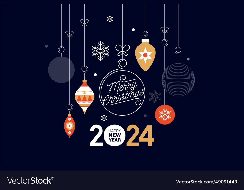 Christmas greeting card template full design Vector Image