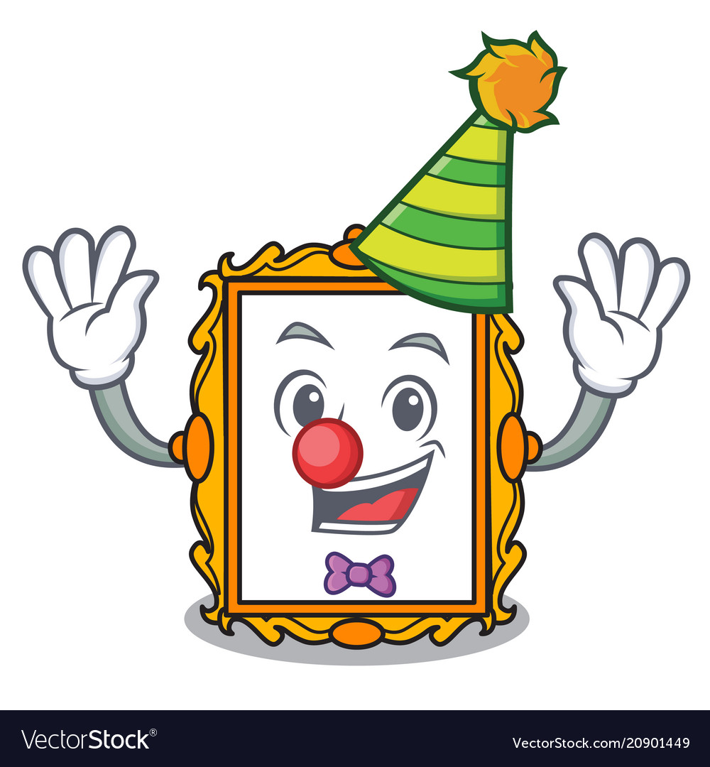 Clown Picture Frame Mascot Cartoon