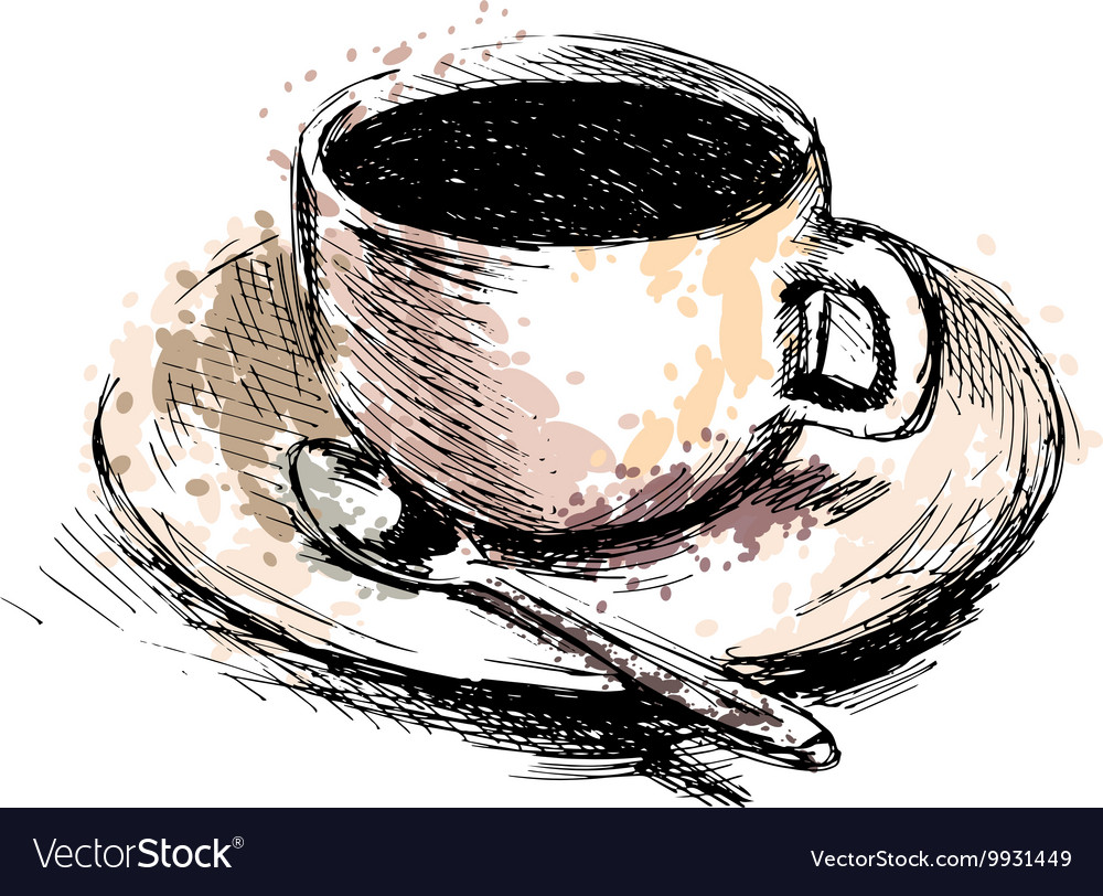 coffee cup drawing