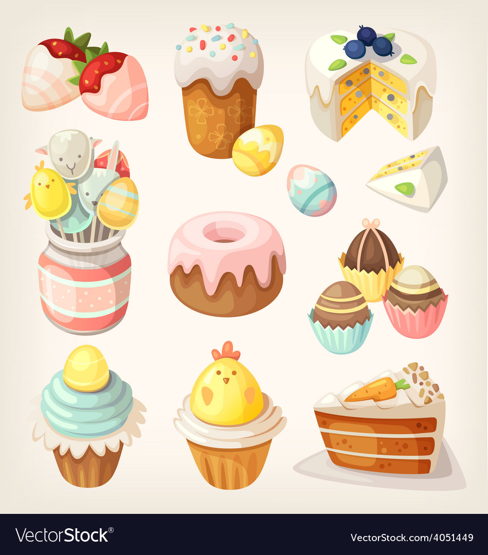 Colorful food for easter party
