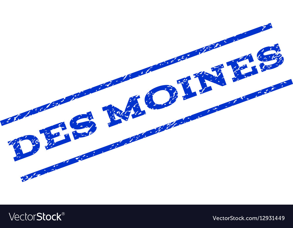 Des moines watermark stamp Royalty Free Vector Image