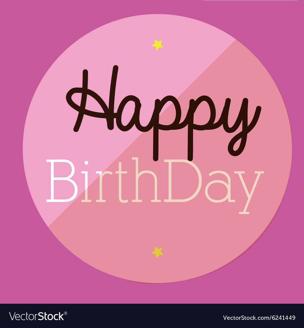 Happy birthday card design Royalty Free Vector Image