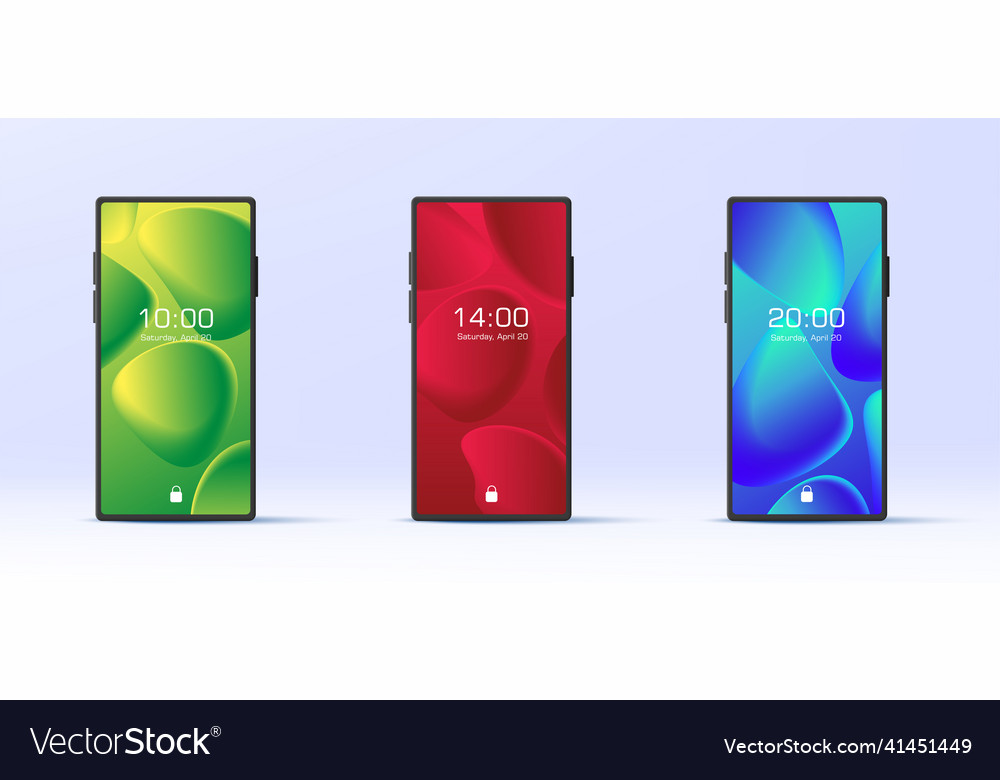 Mobile smartphone screen application display vector image Mobile smartphone screen application display