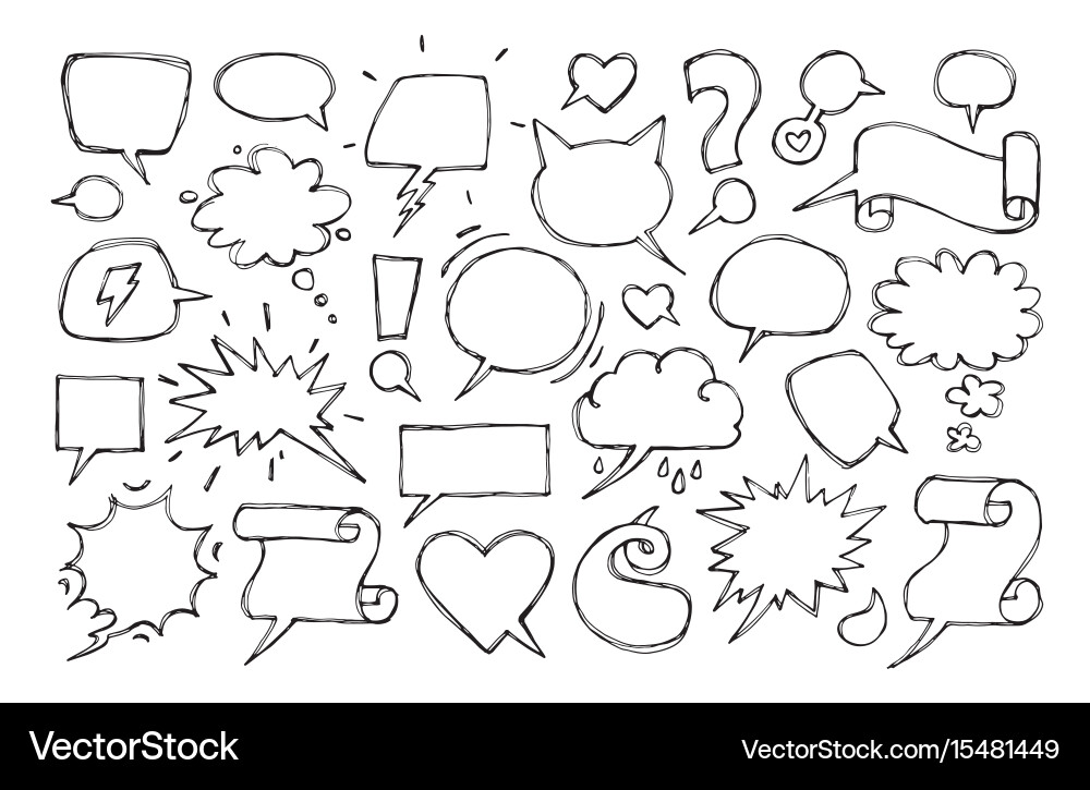 Speech bubbles set Royalty Free Vector Image - VectorStock