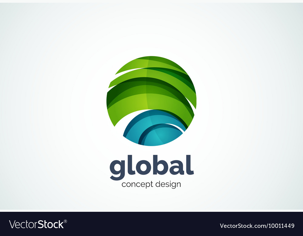 Sphere logo template global or world concept Vector Image