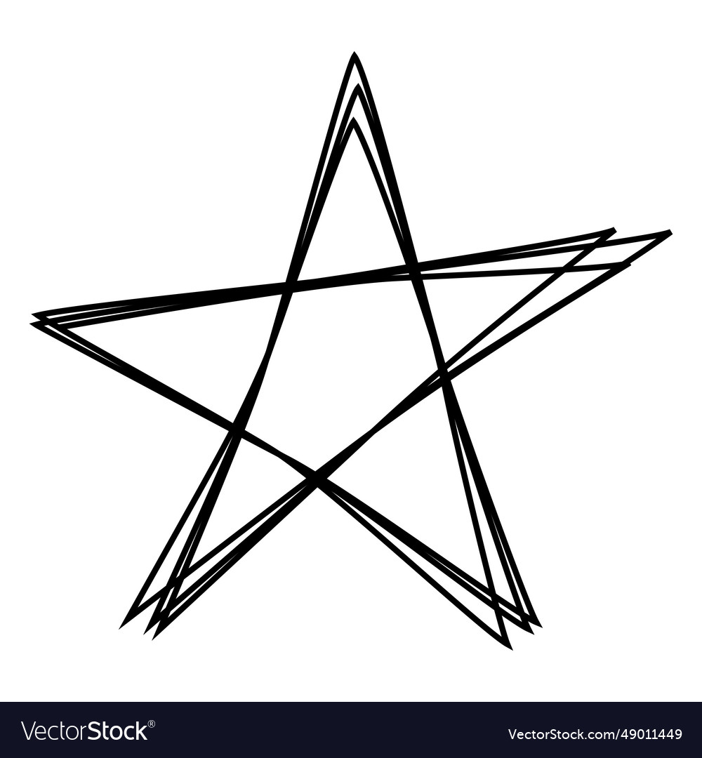 Star stroke icon 04 Royalty Free Vector Image - VectorStock