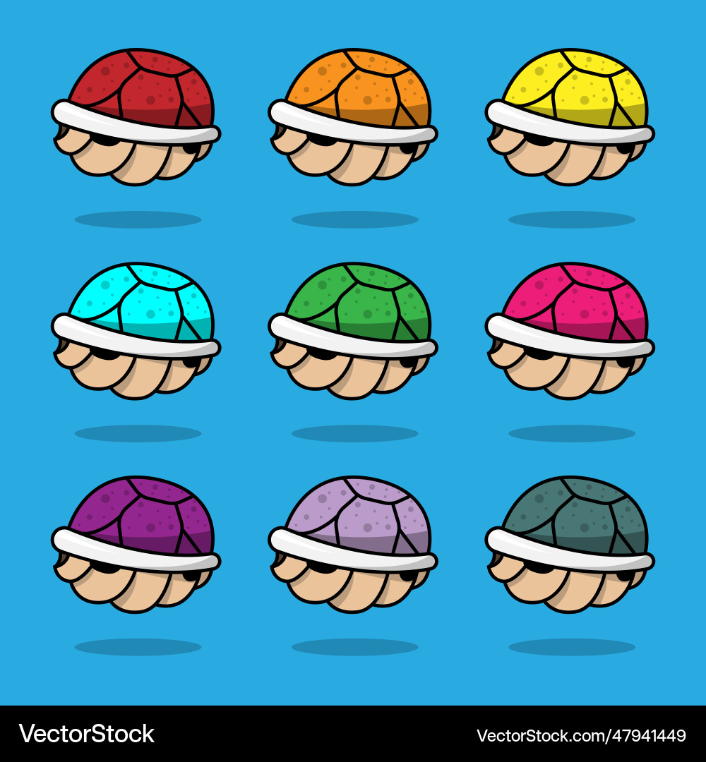 Turtle game pack Royalty Free Vector Image - VectorStock
