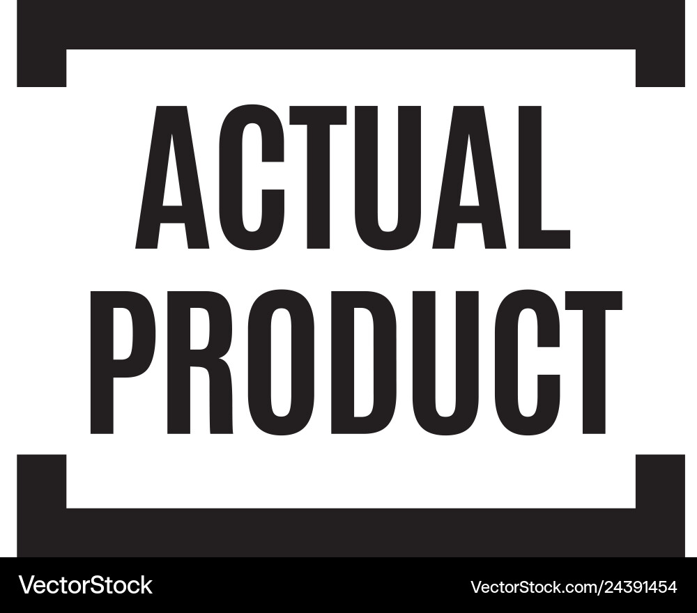 Actual product black stamp Royalty Free Vector Image