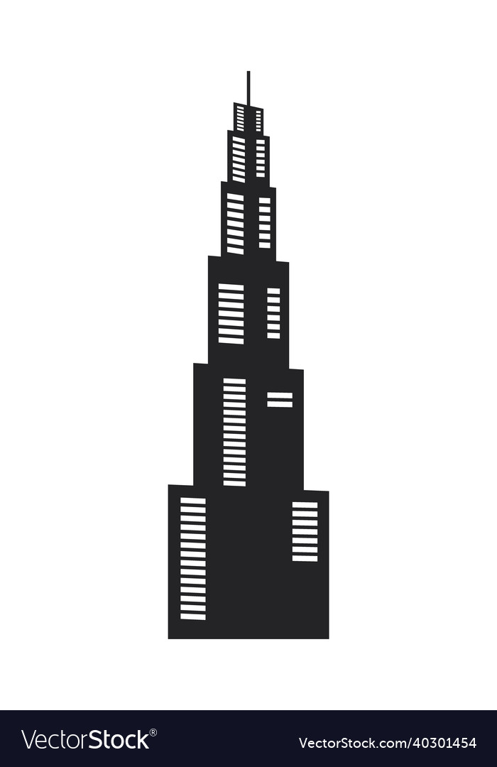 Burj Khalifa Building Royalty Free Vector Image