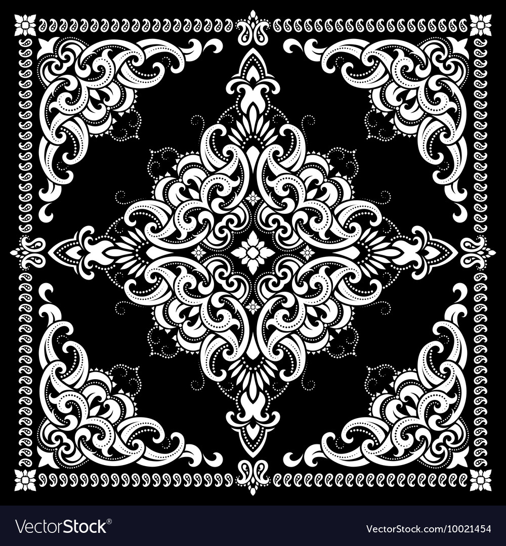 Paisley bandana print Royalty Free Vector Image