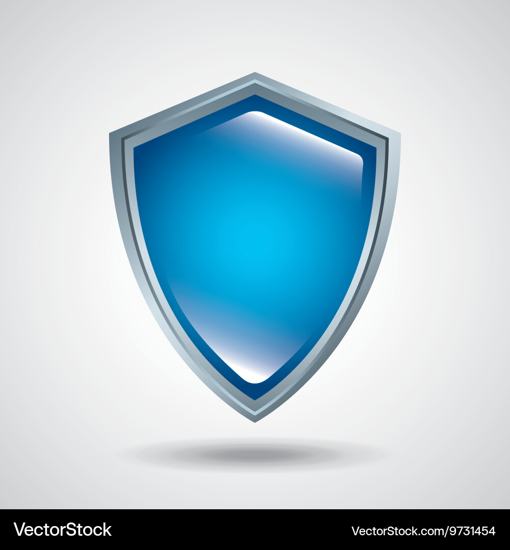 Shield icon security system design Royalty Free Vector Image