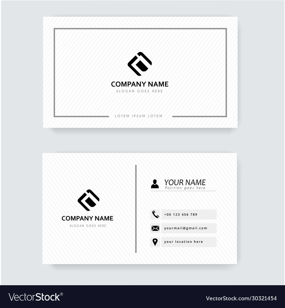 Simple Creative Business Card Design Royalty Free Vector