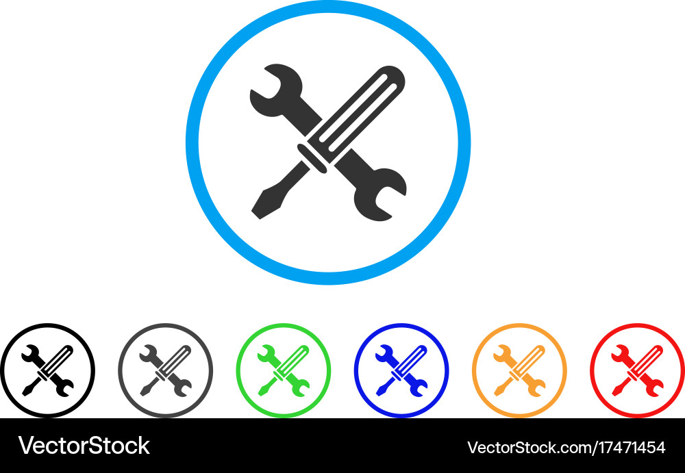 Tools rounded icon Royalty Free Vector Image - VectorStock