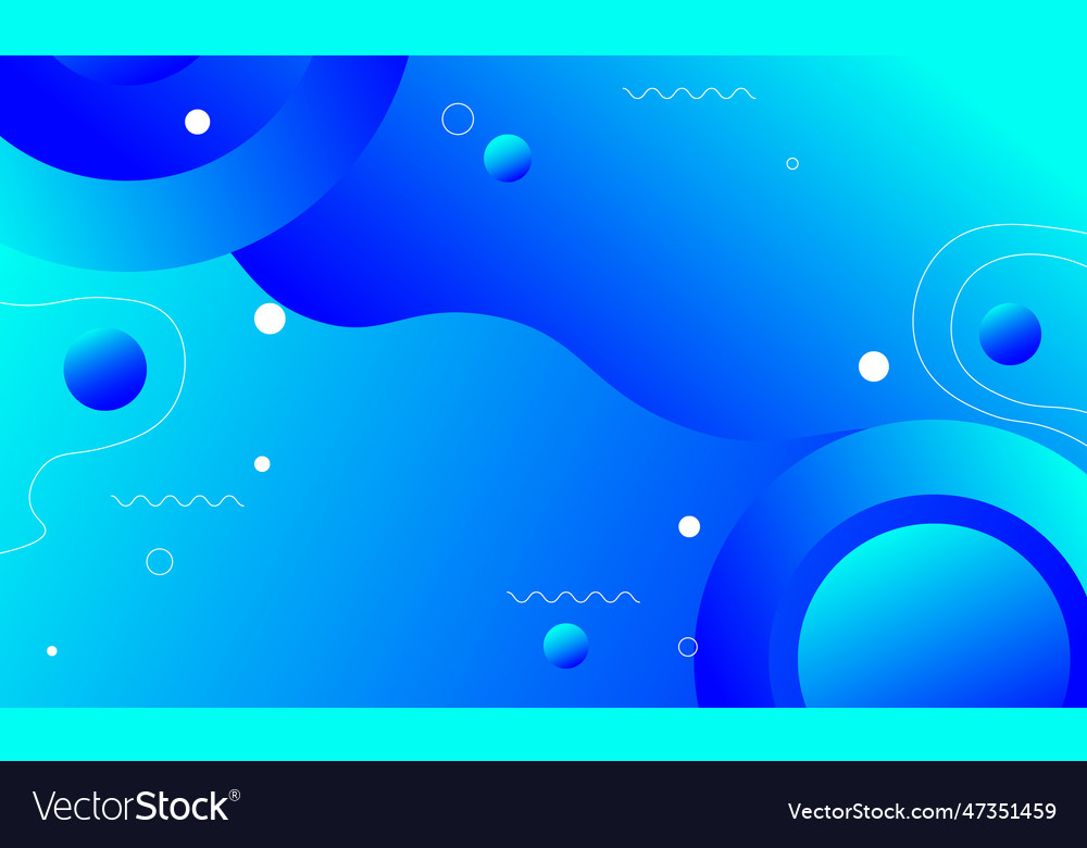 Abstract gradient blue with wavy and rounded Vector Image