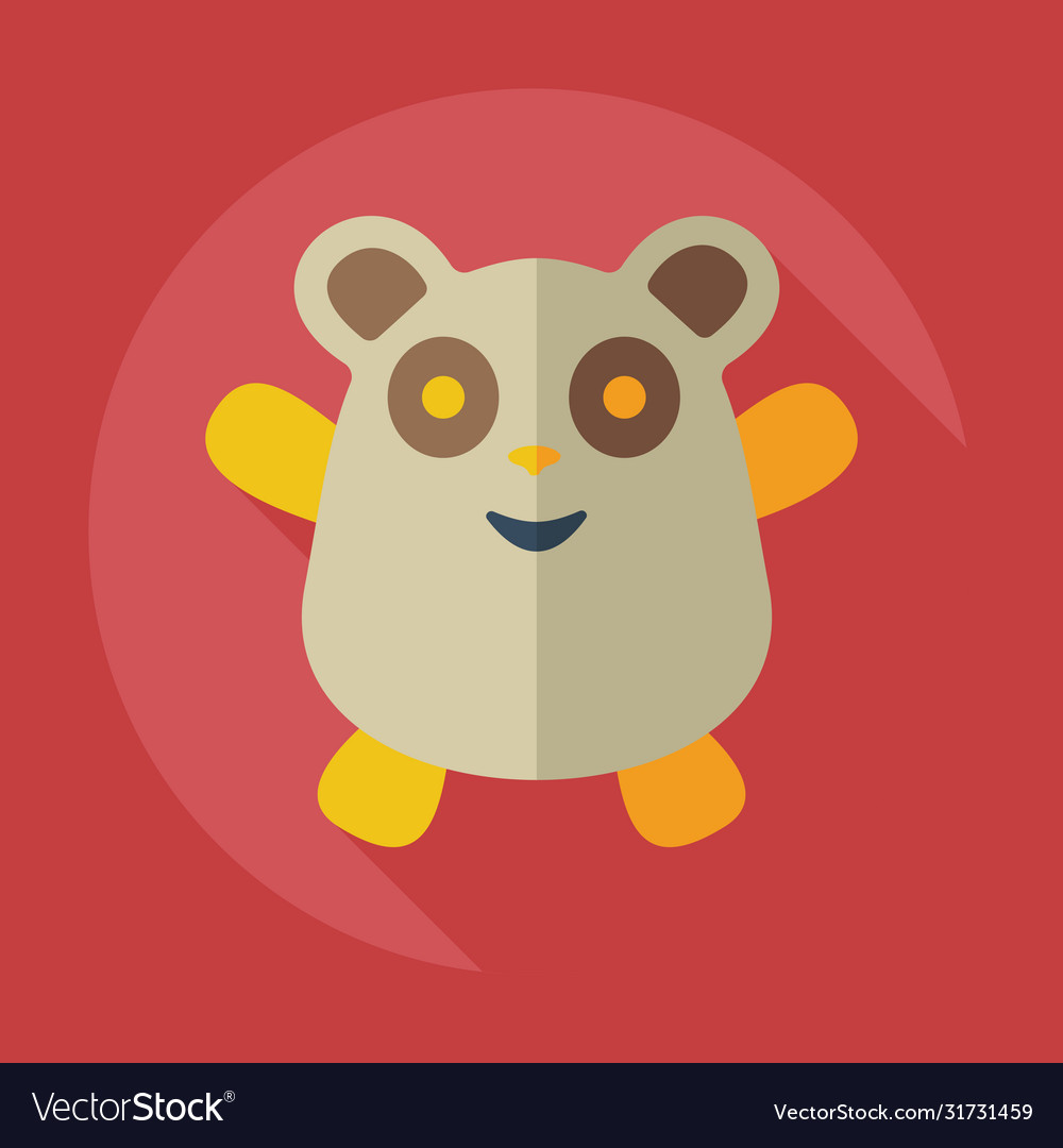 Flat modern design with shadow icons pandas Vector Image