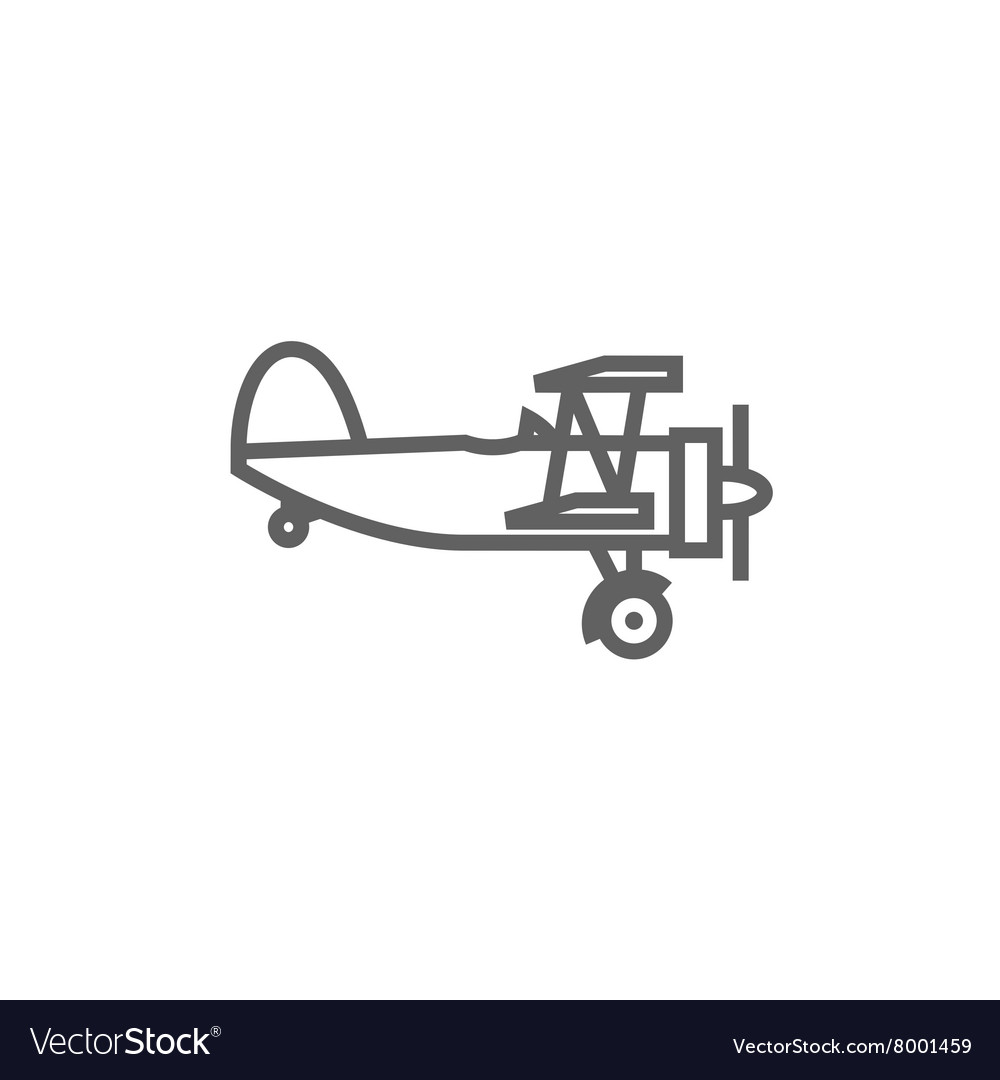 Propeller plane line icon Royalty Free Vector Image