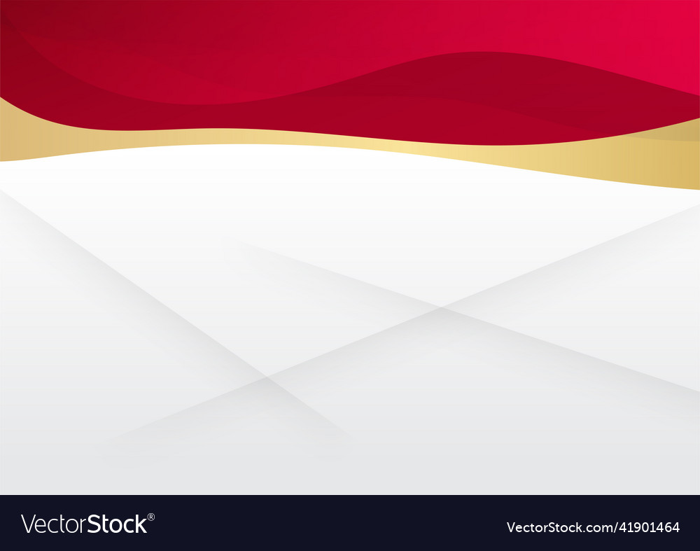 Abstract red white and gold presentation Vector Image