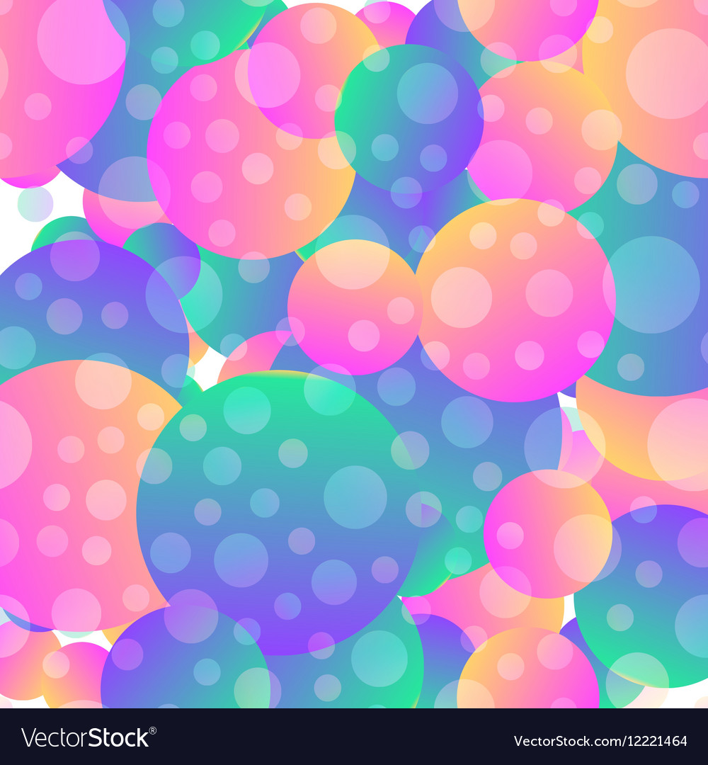 Background with simple blue and pink circles Vector Image