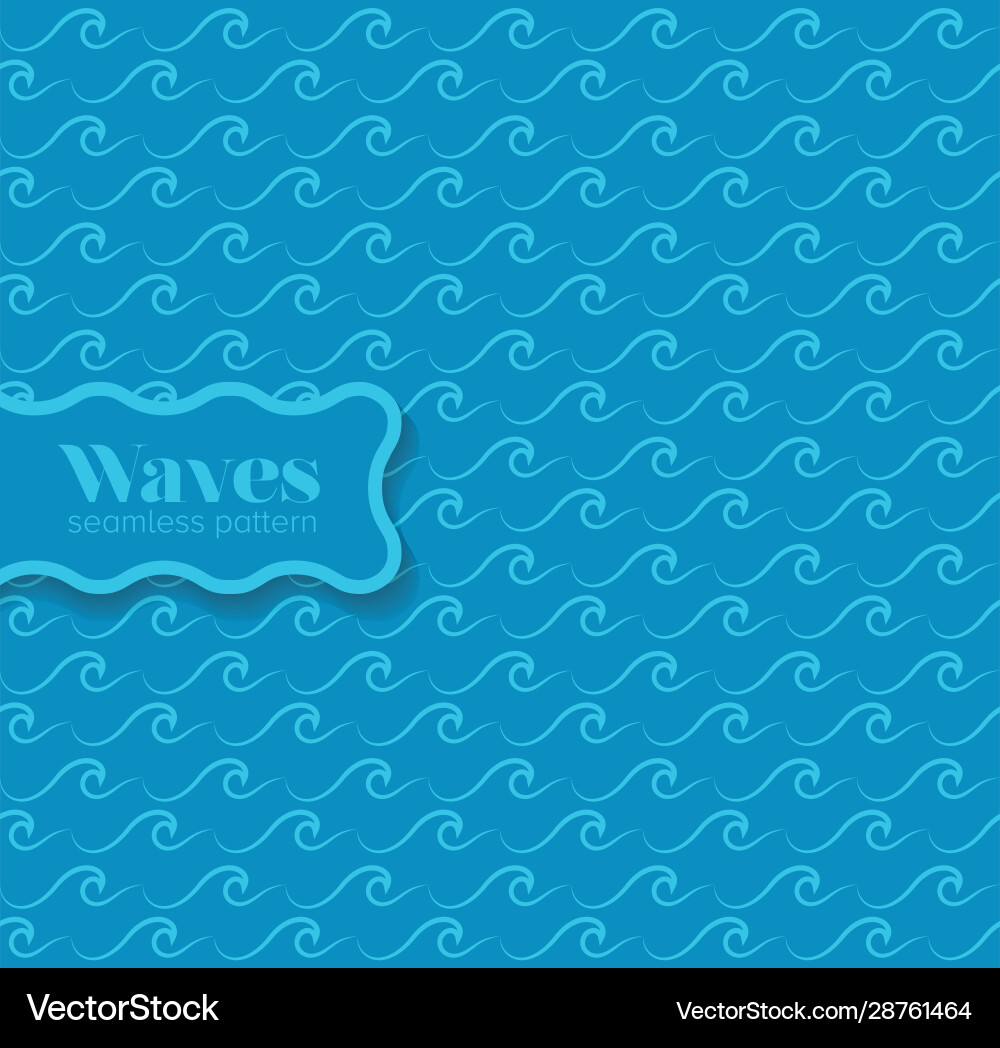 Blue waves background design Royalty Free Vector Image
